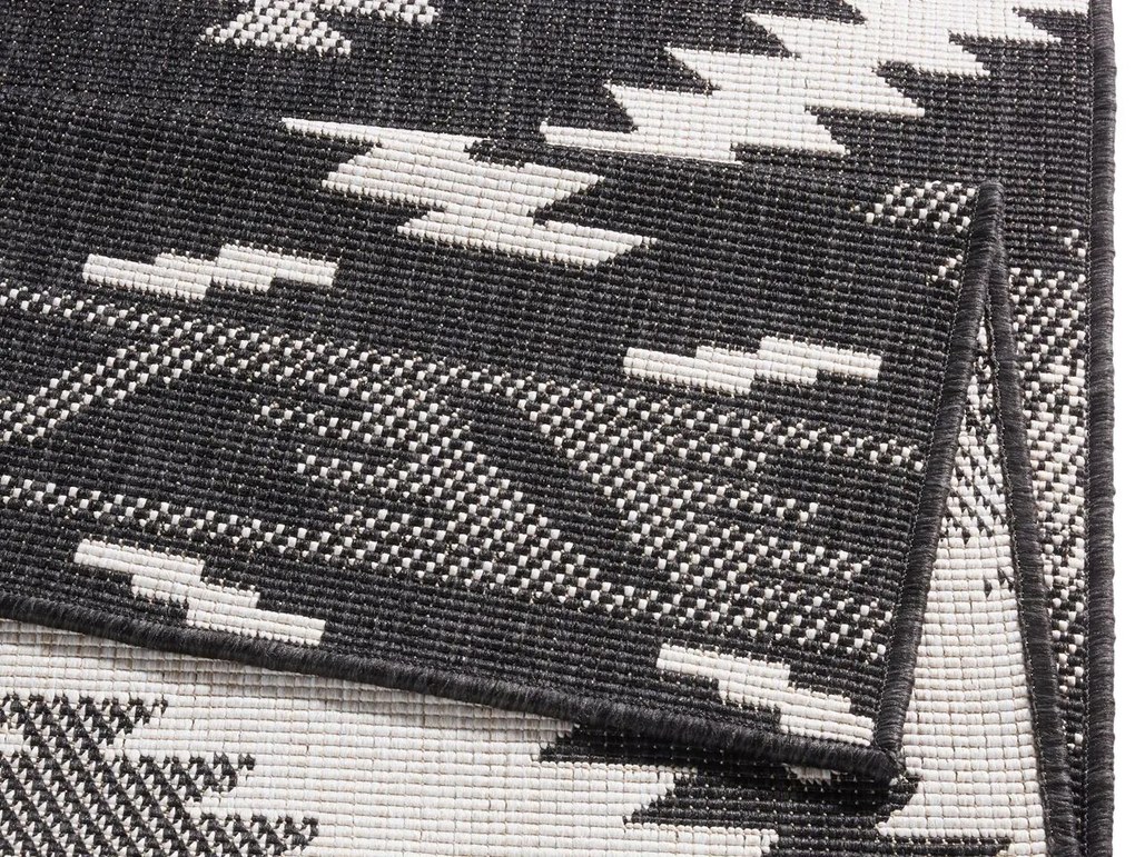 Kusový koberec Twin Supreme 103429 Malibu black creme – na von aj na doma, 200x290, čierna, čiernobiela, chodba / predsieň, Hanse Home