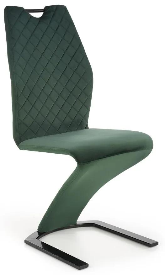 Jedálenská stolička GERDA – zamat, zelená