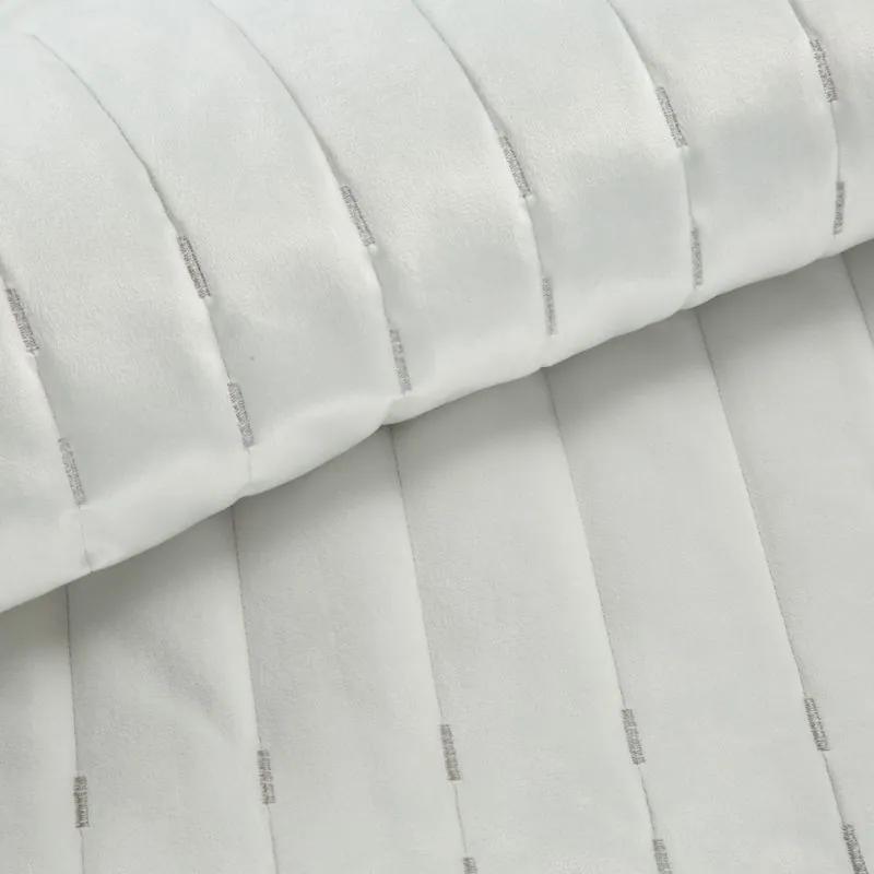Dekorstudio Zamatový prehoz na posteľ FRIDA1 170x210cm biely