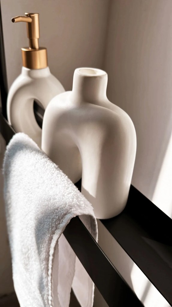 Rea Rea, kúpeľňová polica 60cm, SF02, čierna matná, REA-06010