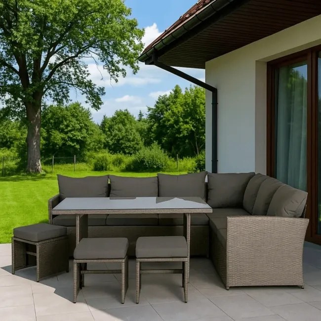 Zostava záhradného nábytku Franklin šedá