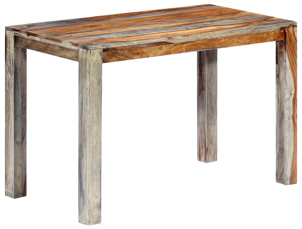 Jedálenský stôl sivý 118x60x76 cm masívne sheeshamové drevo