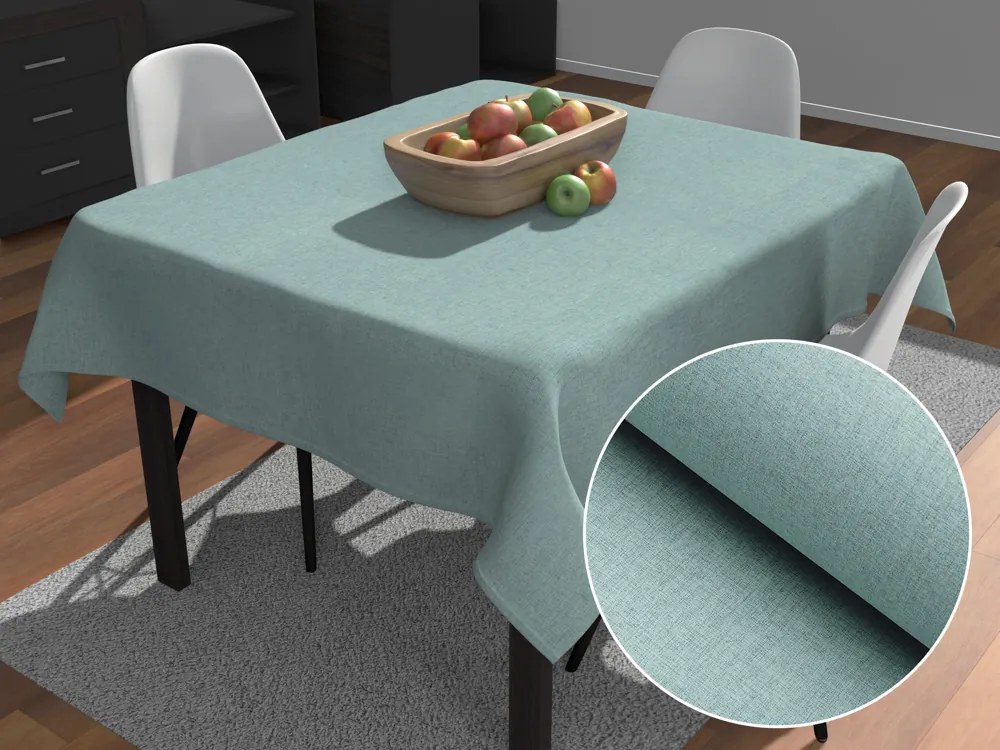 Biante Dekoračný štvorcový obrus BKW-212 Mätovo zelený žíhaný 110x110 cm