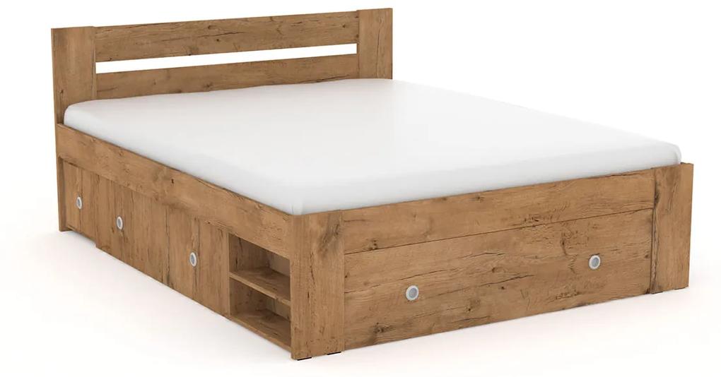 DREVONA Manželská posteľ 160 cm dub lancelot REA LARISA