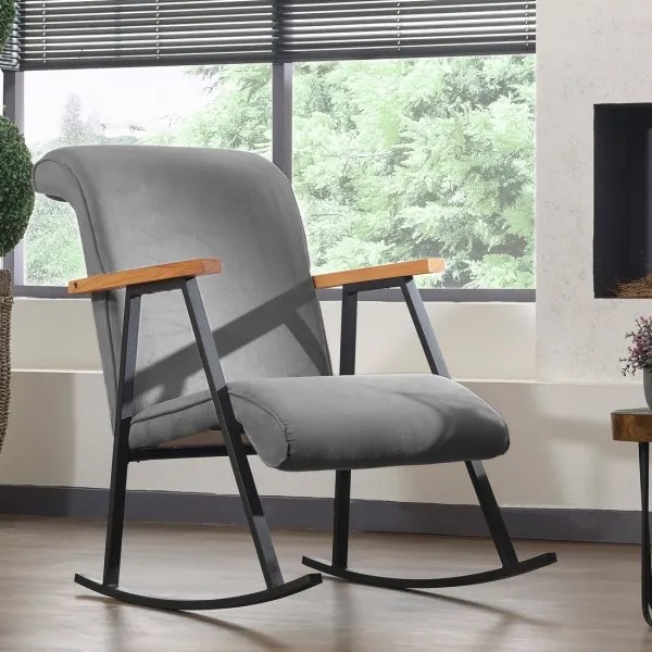 Hojdacie kreslo LUNI sivé