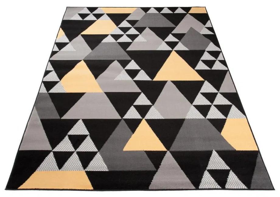 Kusový koberec PP Rico čiernožltý 130x190cm