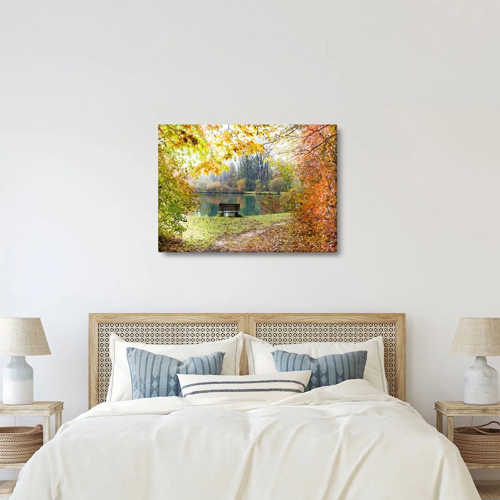 Obraz rybníka (70x50 cm)