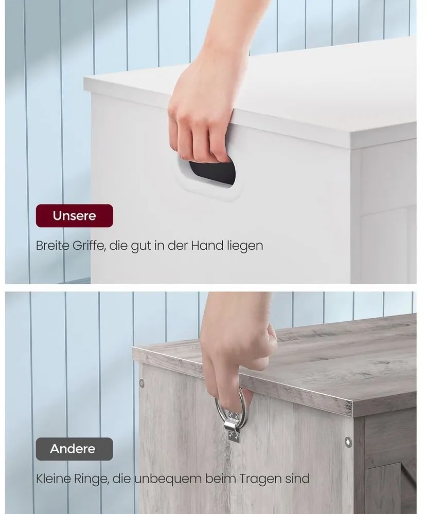 VASAGLE Úložný drevený box LHS11WT