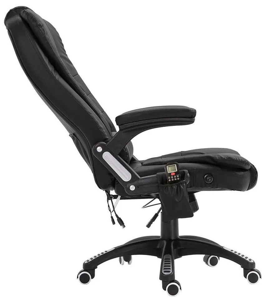 Kancelárske kreslo s funkciou masáže, 2 farby, čierna