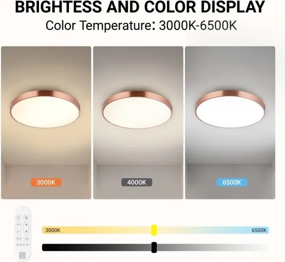 Immax NEO 07322L-LED Stmievateľné stropné svietidlo NEO LITE SEMPLICI 60W/230V priemer 60 cm medené + DO