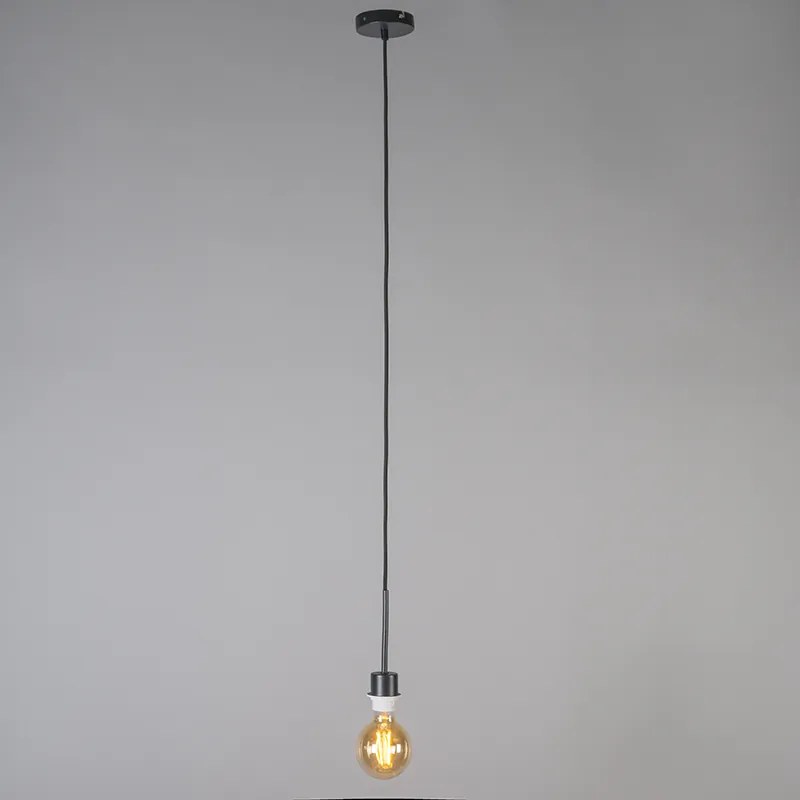 Moderné závesné svietidlo čierne s tienidlom 45 cm taupe - Combi 1