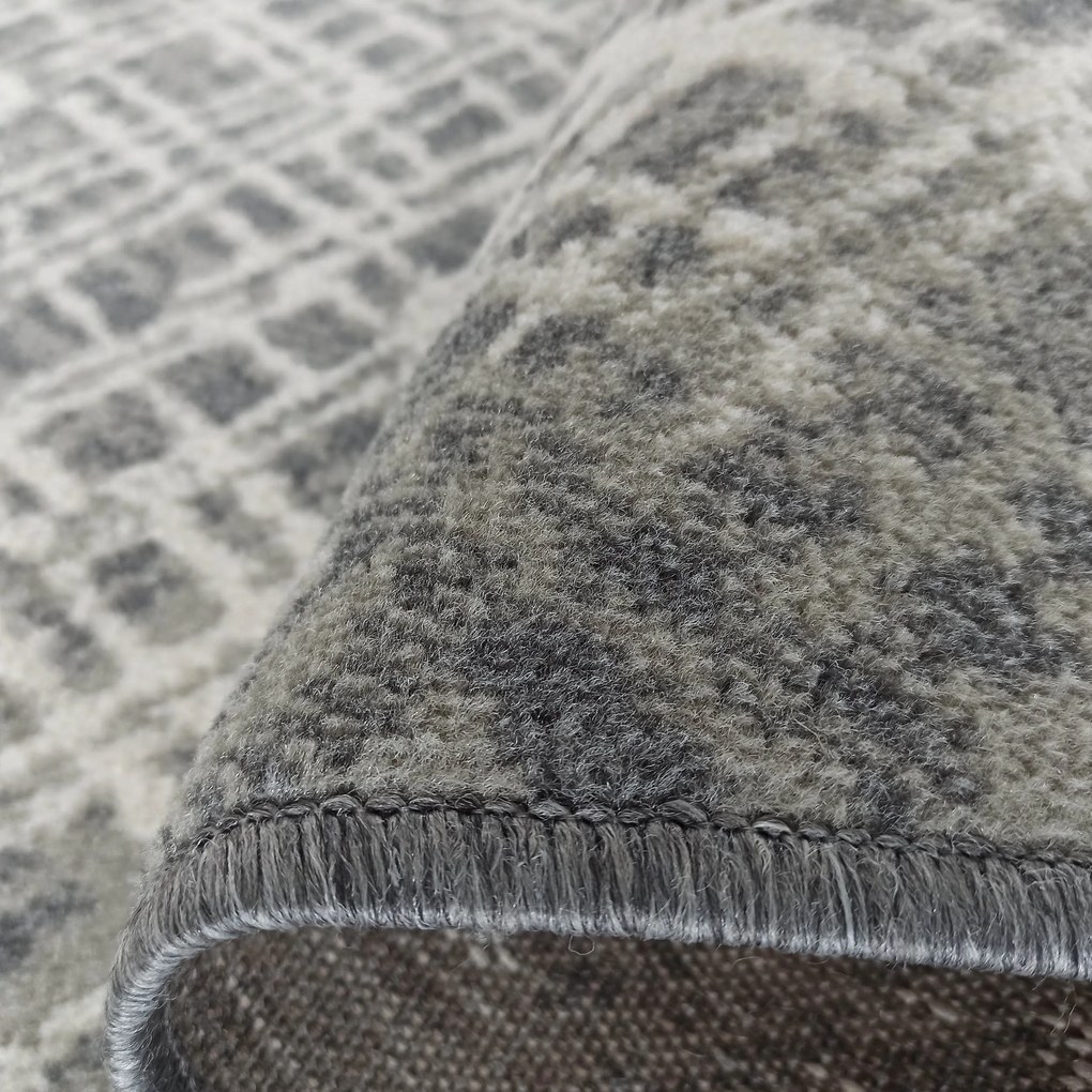 DY Sivý koberec s abstraktným vzorom Roxanne 08 Rozmer: 160x220 cm