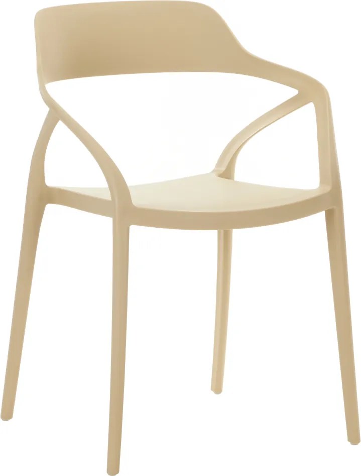 Stohovateľná stolička, sivohnedá Taupe, ALFIO