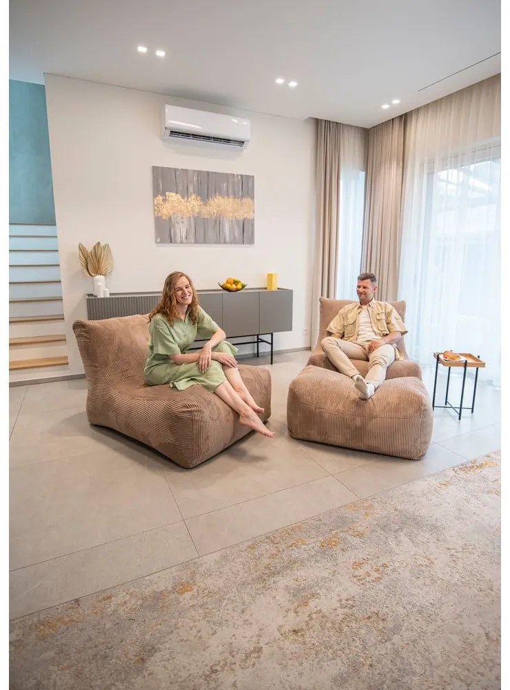 Sivobéžový sedací vak Lounge 100 – SLOWDOWN