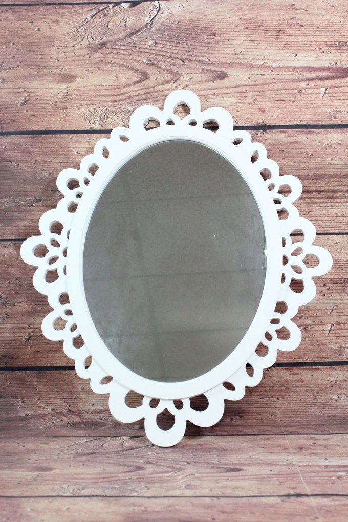 Zrkadlo - biele (42,5x50 cm)
