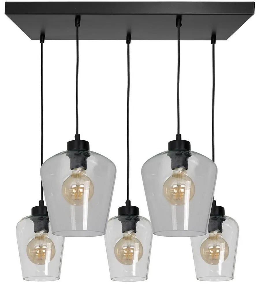 Luster na lanku SANTIAGO 5xE27/60W/230V číra