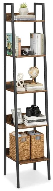 Polica RIVEN RUSTIC hnedá