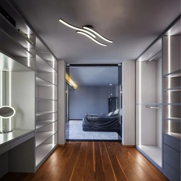 LED stropné svietidlo 3xLED/6W/230V 2700K čierne