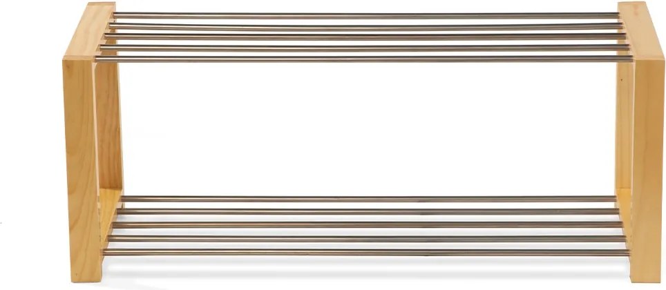 Noela Kovový botník v dekore dreva NEX 2 poschodia