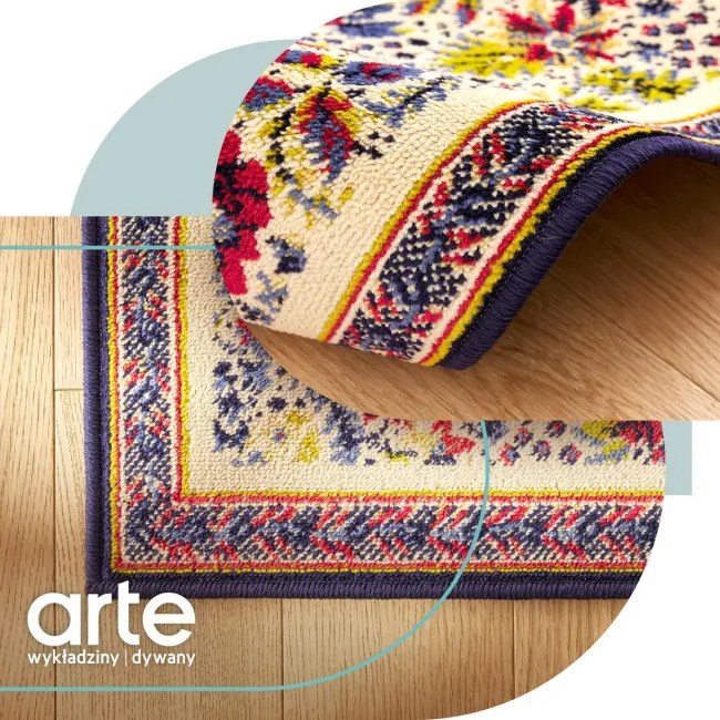 Koberec Agnella Optimal Floriana krémový