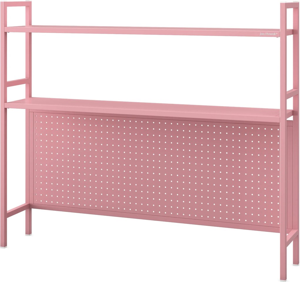 Kovový nadstavec na písací stôl WENDY, 1150 x 980 x 220 mm, ružový