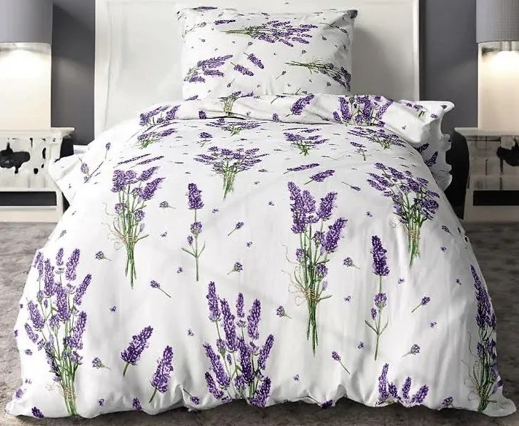Obliečky Levandula Bavlna 70x90 140x200 cm