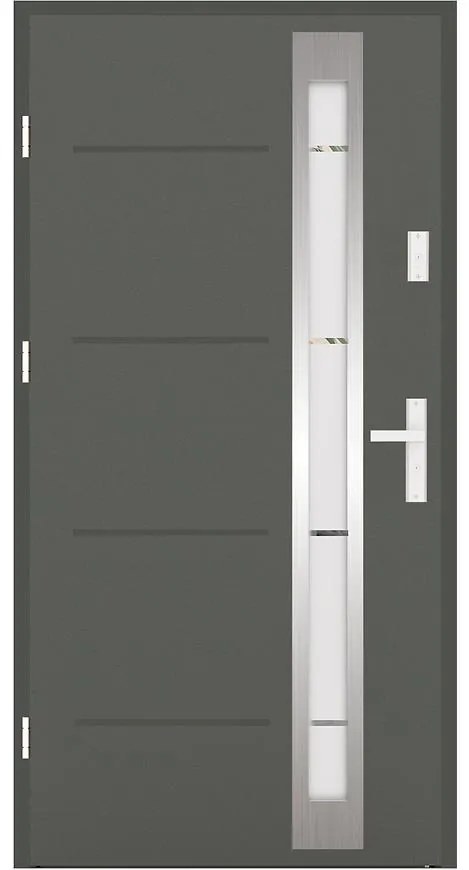 Dvere vchodové Marbella 80L antracit