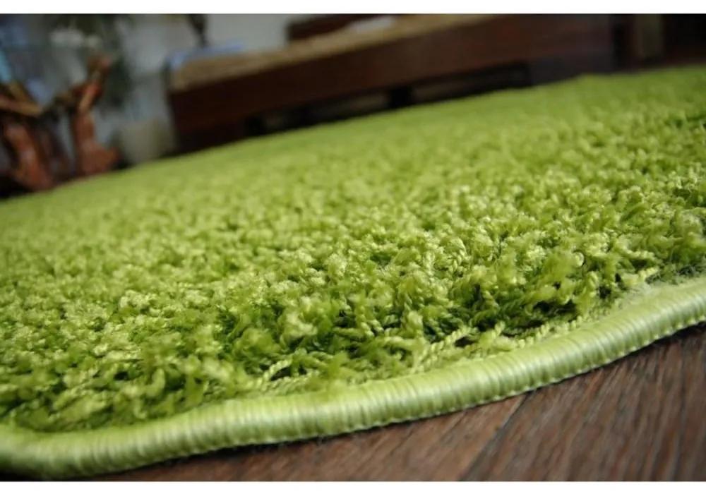Kusový koberec Shaggy Roy zelený kruh 200cm