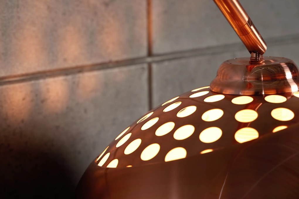 Stojacia lampa Big Bow medená 170-210cm