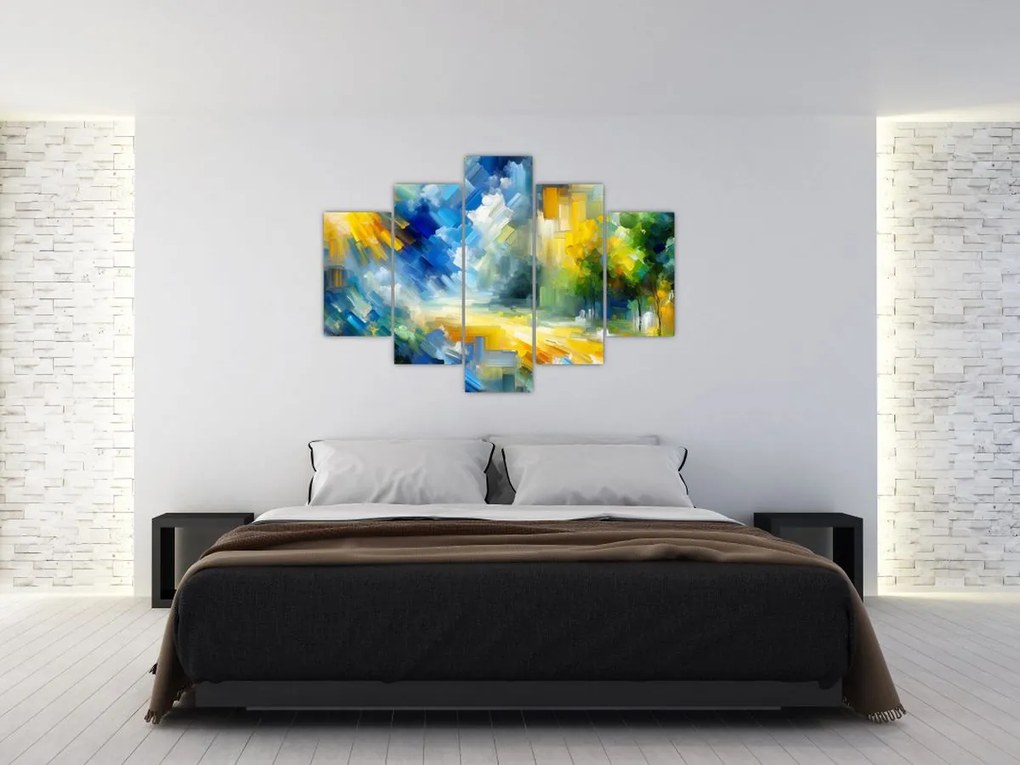 Obraz - Abstraktný slnečný deň (150x105 cm)