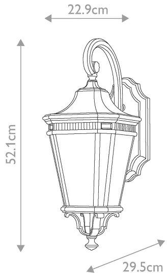 Feiss - Vonkajšie nástenné svietidlo COTSWOLD LANE 2xE14/60W/230V IP44 čierna