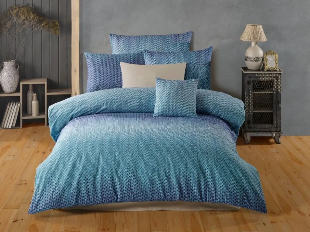 Bavlnené obliečky Guru Blue 200x220/2x70x90 cm