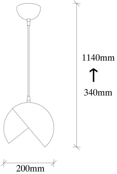 Luster na lanku BERCESTE 1xE27/40W/230V čierna/zlatá