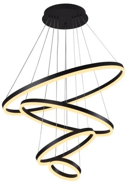 LED Stmievateľný luster na lanku LED/165W/230V 3000-6500K + diaľkové ovládanie