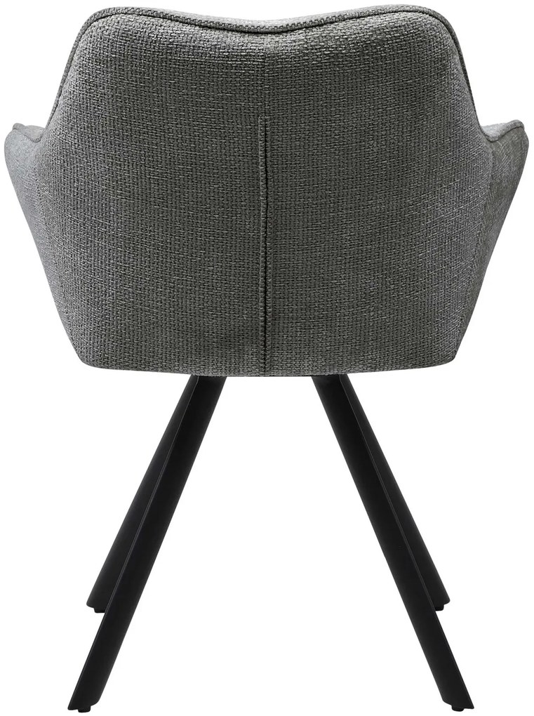 Jedálenská stolička Scott - látka - Tmavo sivá
