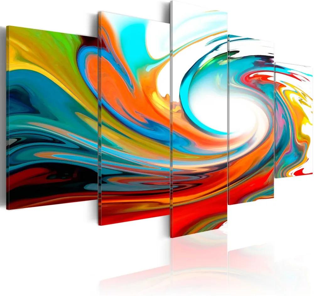Obraz na plátne Bimago - Colorful swirl 100x50 cm