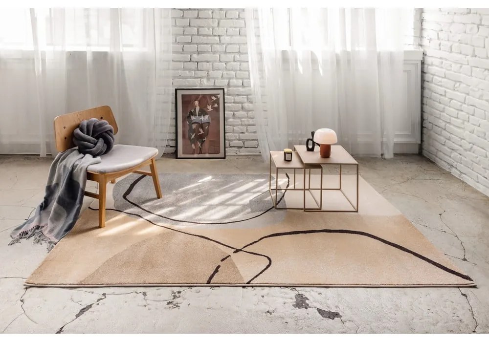 Béžový koberec 160x230 cm Abstracta – Universal