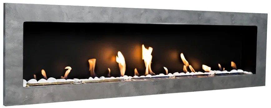 BIOFLAME biokrb Easy XL Open Imitácia betónu 140x40 cm