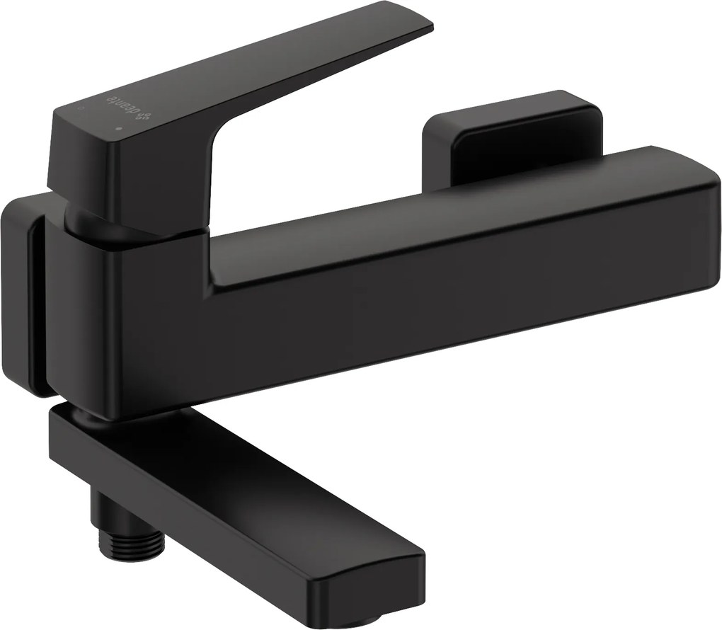 Deante Blur, nástenná vaňová batéria s otočným výtokom, 150 mm, čierna matná, DEA-BQL_N12M
