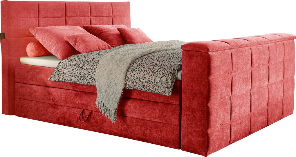 XXXLutz BOXSPRINGOVÁ POSTEĽ, 180/200 cm, červená Carryhome - Online Only spálne - 002220044508