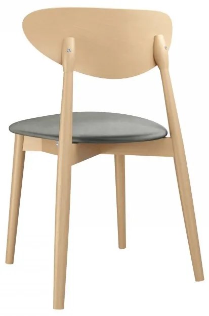 Čalúnená jedálenská stolička KT65/C, Dostupné poťahy: Magic Velvet 2225, Farby: czarny