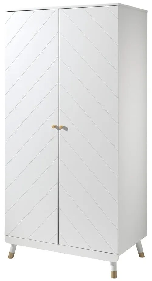 Biela detská šatníková skriňa z borovicového dreva Vipack Billy