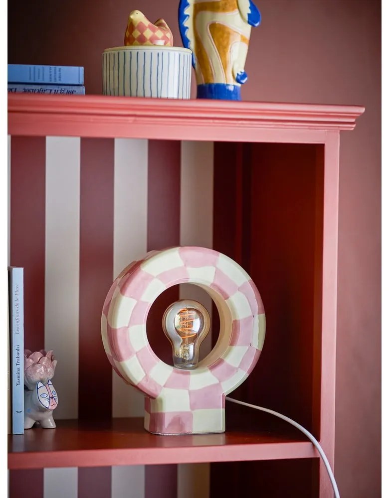 Ružová stolová lampa (výška 23,5 cm) Vialini – Bloomingville