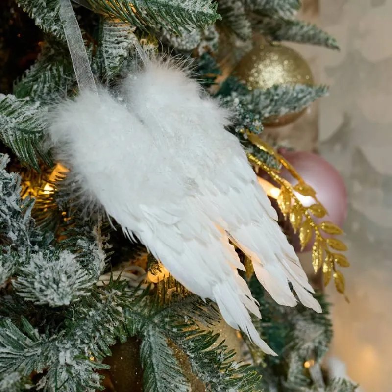 DECOLED Andělská křídla, 10 x 15 cm, bílá