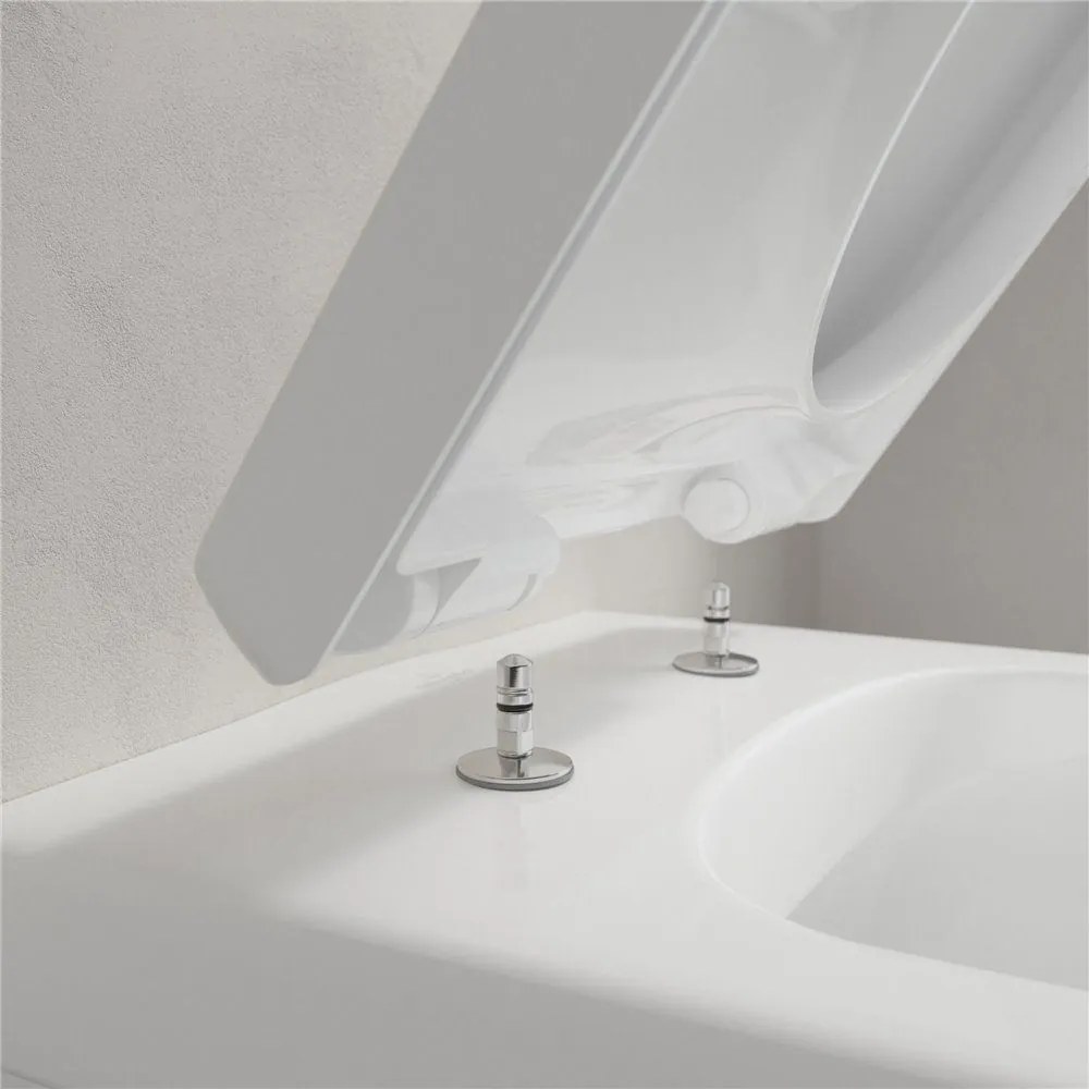 VILLEROY &amp; BOCH Architectura Combi-Pack, závesné WC s DirectFlush + WC sedátko s poklopom, s QuickRelease a Softclosing, biela alpská, 5684HR01