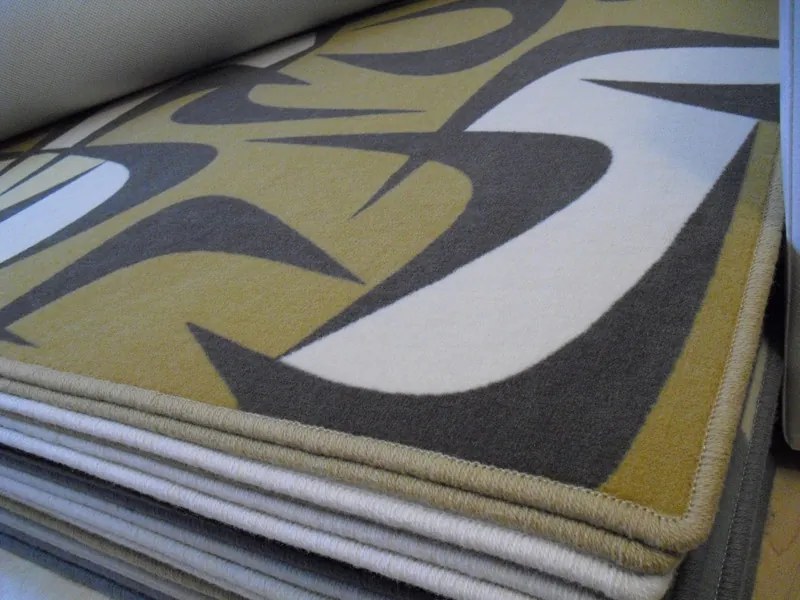 GDmats, Dizajnový kusový koberec Concentrations, 130x170, žltá, chodba / predsieň