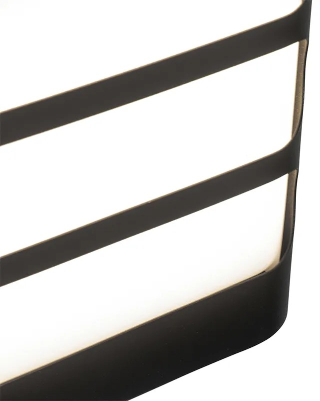 Moderná nástenná lampa čierna vrátane LED IP44 - Gaev