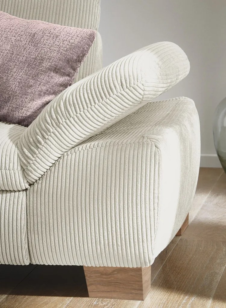 Rohová sedacia súprava MP-IN14007, krémová štruktúrovaná látka