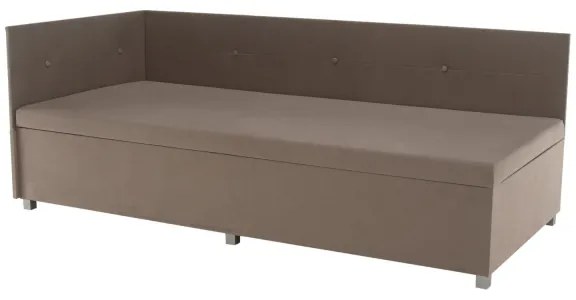 Čalúnená váľanda s univerzálnym čelom a úložným priestorom AMSTERDAM 90x200 cm béžová