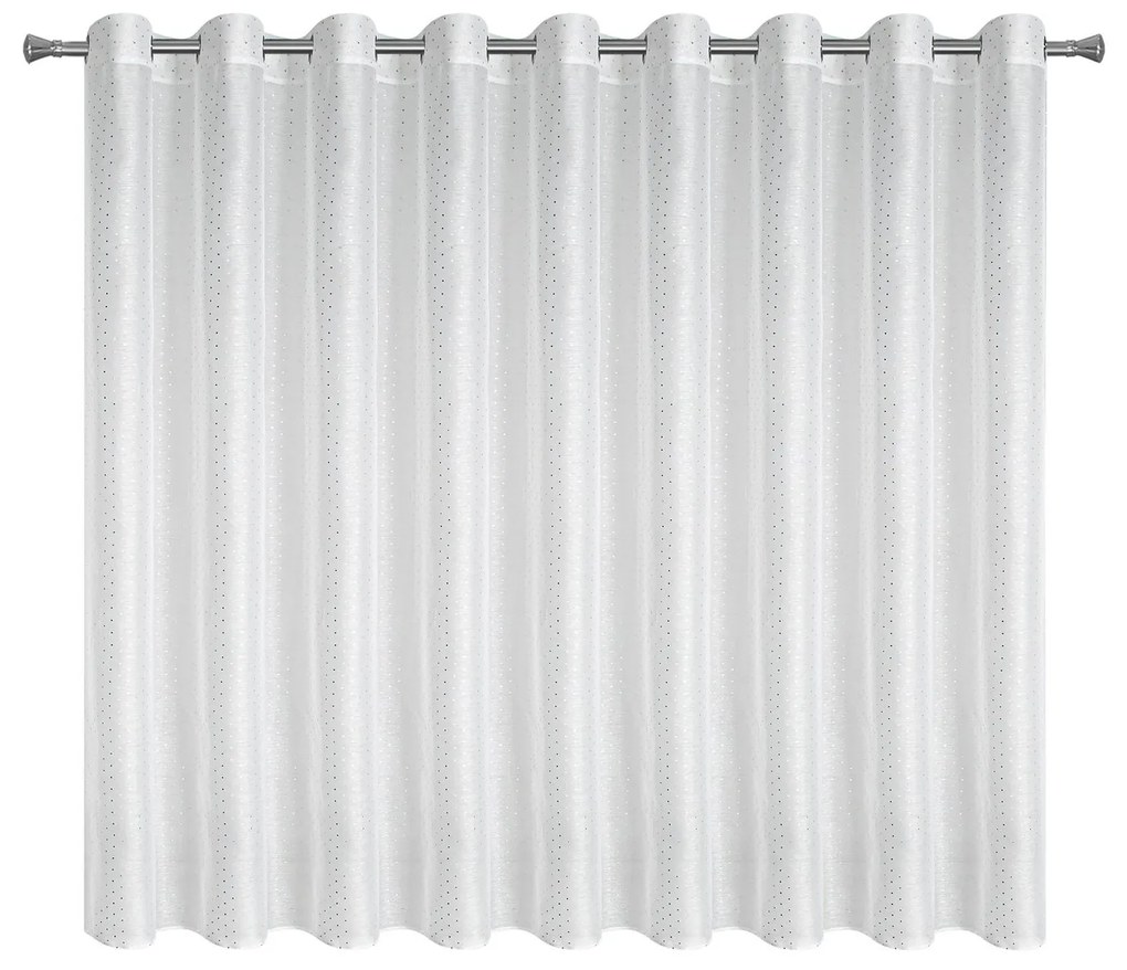 ZÁCLONA NA KRÚŽKOCH SIBEL 300X160 CM BIELA